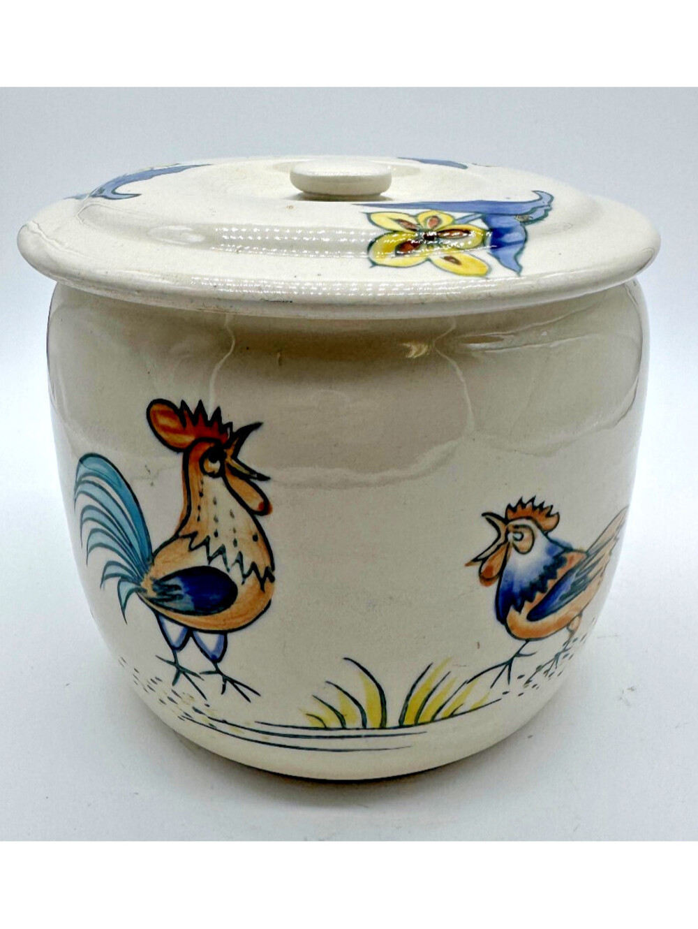 Vintage 1950s Fred Roberts Rooster Chicken Cookie Jar Japan Hand Painted